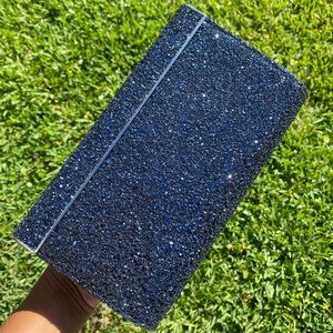 Jimmy Choo Cayla Navy Mix Clutch